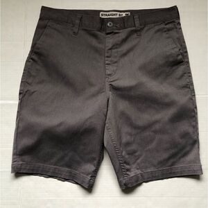 DC Shoes Khaki Flat Front Relaxed Fit Shorts (32)